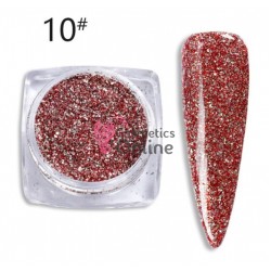 Decor pentru unghii NADP027SS sclipici Holografic Diamond - Rosu